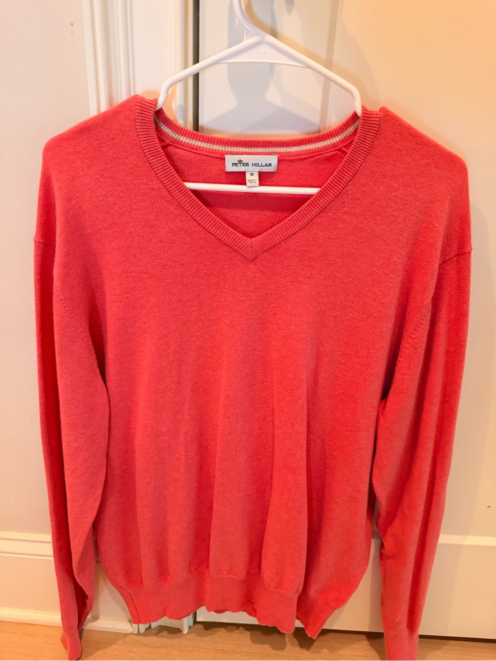 Peter Millar Men’s Coral V-Neck Sweater